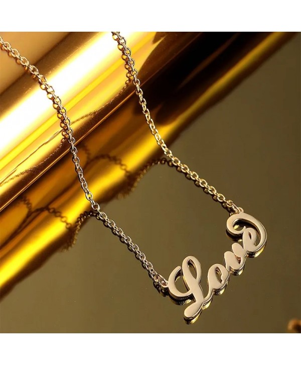 14K Gold Plated Carrie Name Necklace Copper Custom Name Necklace