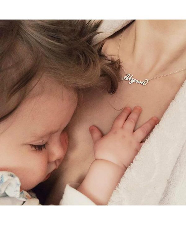 Custom Carrie Style Name Necklace In 14k Gold Plated