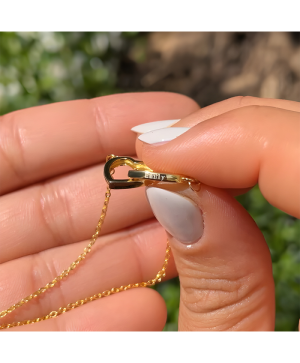 Engraved Heart Necklace with Real Rose Bear Giftbox Rose Shaped Necklace Gift Box Jewellery Gift Box