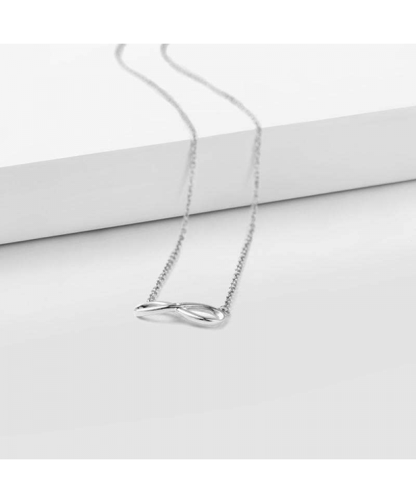 Infinity Love Necklace With Swarovski Crystal Silver