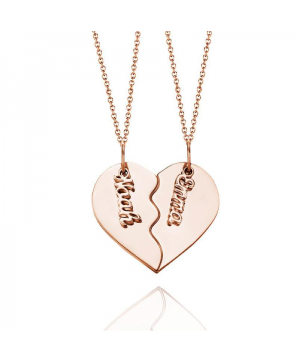 Custom Engraved Heart Necklace Memorial Couple's Gift