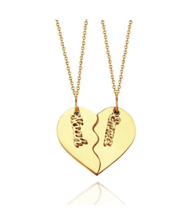 Custom Engraved Heart Necklace Memorial Couple's Gift