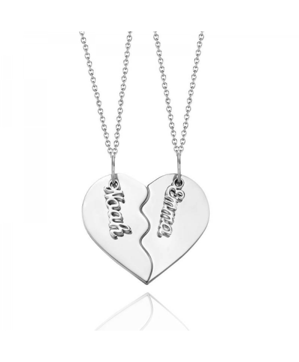 Custom Engraved Heart Necklace Memorial Couple's Gift