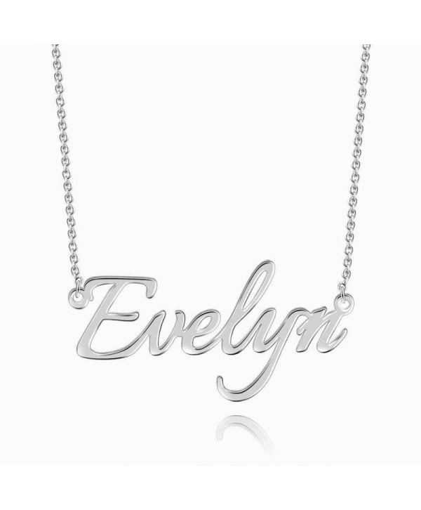 Personalized Name Necklace Silver